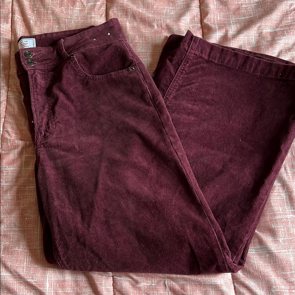 Women's Burgundy Corduroy Pants